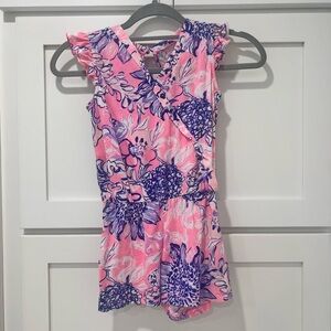 EUC Lilly Pulitzer girls Romee romper size M